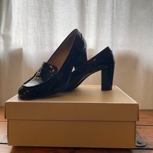 Michael Kors Patent Heeled Loafers
